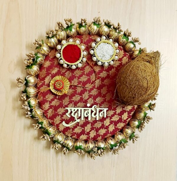 Shagun Thali ( Elegant Raksha Bandhan Decorative Thali) - Image 3