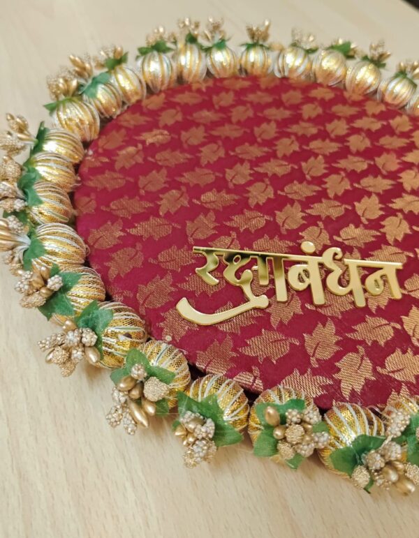 Shagun Thali ( Elegant Raksha Bandhan Decorative Thali) - Image 7