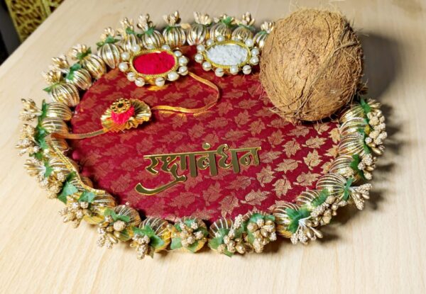 Shagun Thali ( Elegant Raksha Bandhan Decorative Thali) - Image 8