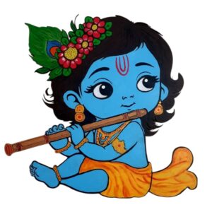 Handmade Baby Krishna Wall Art