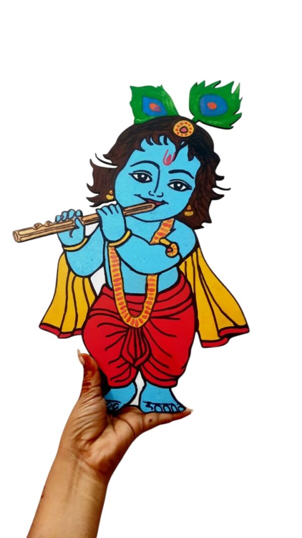 "Bala Krishna with Flute" or "Charming Little Krishna" MDF cutout - Image 2