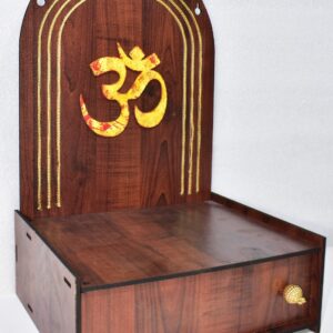 Elegant Wooden Wall-Mount Temple – Perfect for Home & Office Deco(H-14, L-8, W -10 Inch)