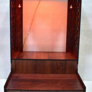 “Heartily Shree Wooden Pooja Stand – Compact, Elegant & LED-Lit Temple for Home & Office(H-15, L-8, W -10 Inch)