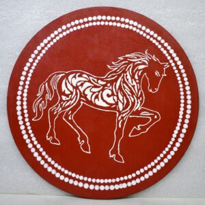 White Horses Galloping on Snow – Elegant Framed Vastu Wall Art for Home & Office