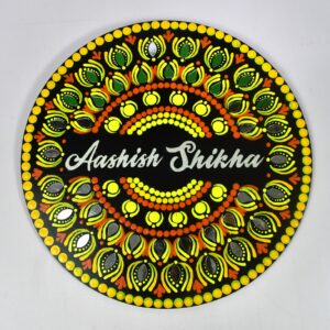 Handcrafted Mandala Art Name Plate – Beautiful Mandala Design by Shikha Art Craft