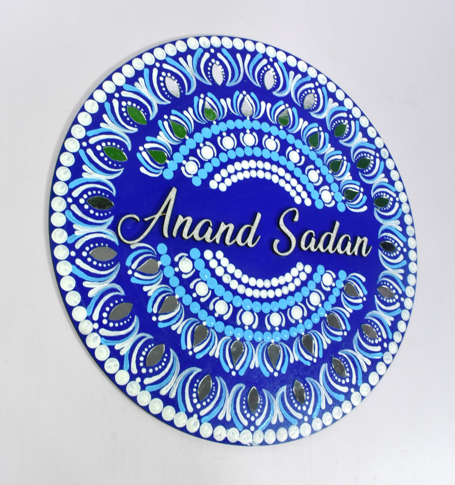Unique Mandala Dot Art Name Plate – Handcrafted Decorative Piece - Image 2