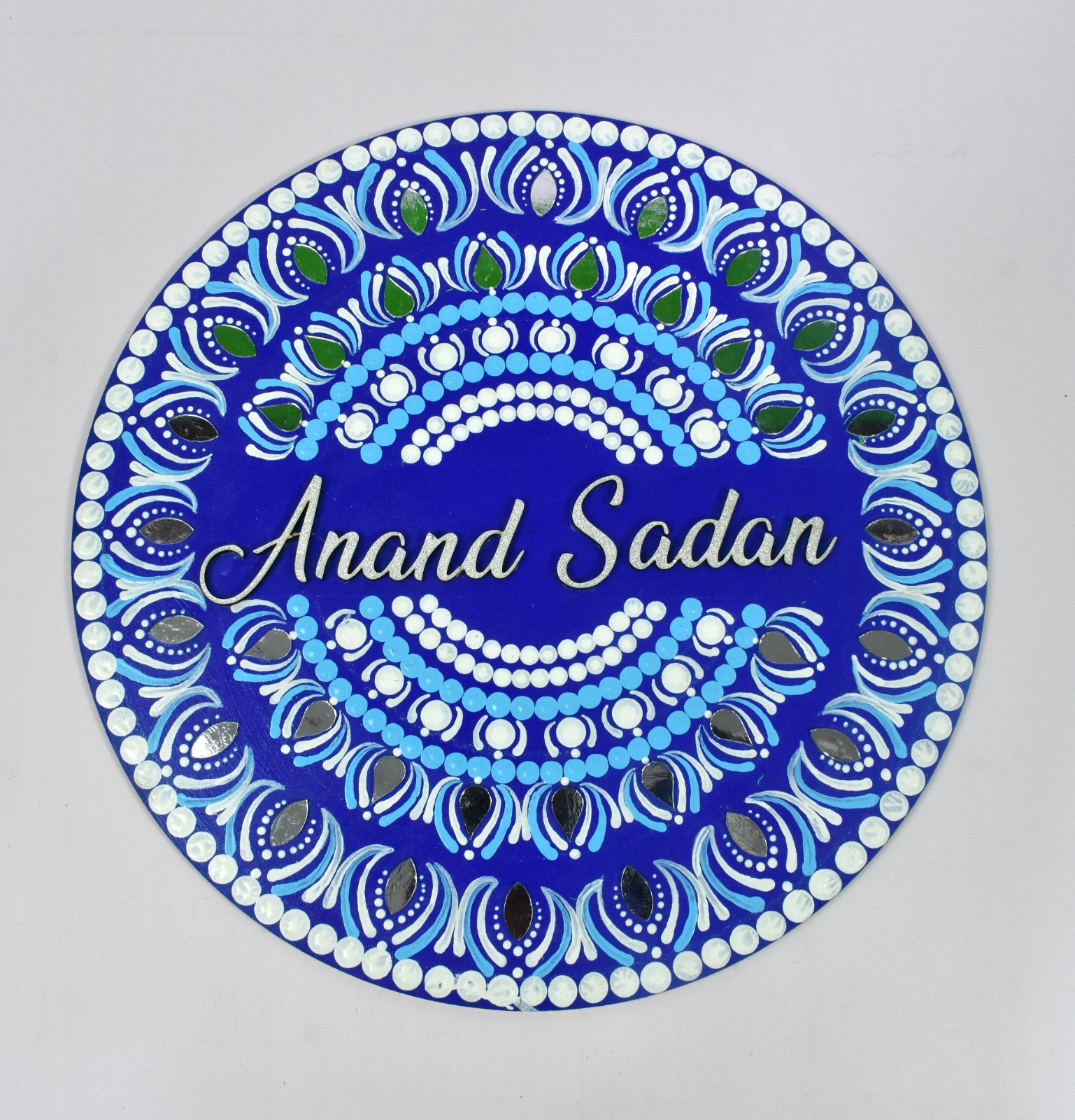 Unique Mandala Dot Art Name Plate – Handcrafted Decorative Piece