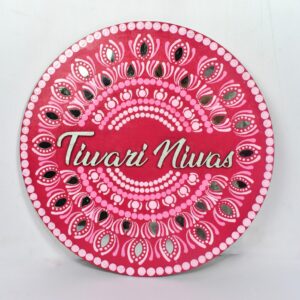 Premium Handmade Mandala Dot Art Name Plate for Home Entrance
