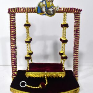 Premium Laddu Gopal Jhula with Bal Gopal Design | Handmade by Shikha Art Craft