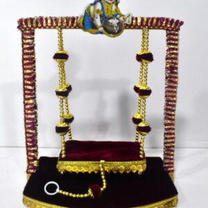 Premium Laddu Gopal Jhula with Bal Gopal Design | Handmade by Shikha Art Craft