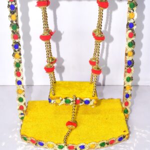 Handcrafted Laddu Gopal Jhula – Elegant Sequin & Velvet Swing for Your Mandir