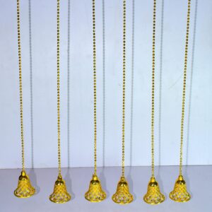 Elegant Golden Hanging Bells – A Touch of Divine Décor 6 pair