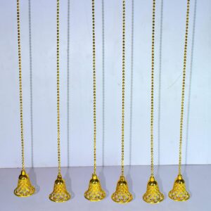 Elegant Golden Hanging Bells – A Touch of Divine Décor 6 pair