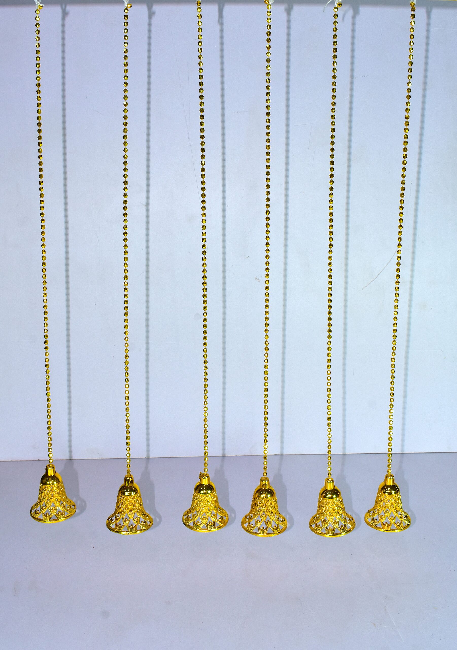 Elegant Golden Hanging Bells – A Touch of Divine Décor 6 pair