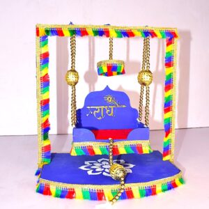 Premium Handcrafted Radha Krishna Jhula for Laddu Gopal | Colorful Tassel Swing for Janmashtami & Home Temple Decor