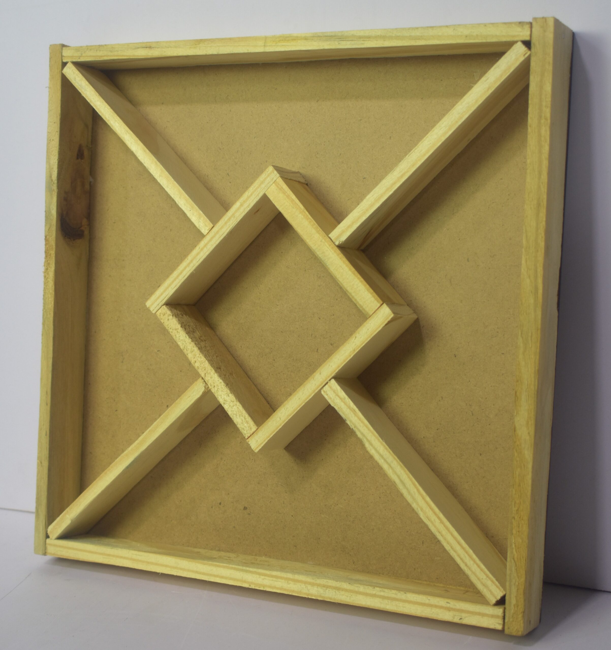 Modern Wooden Wall Shelf | Stylish Geometric Home Decor Organizer - Image 3