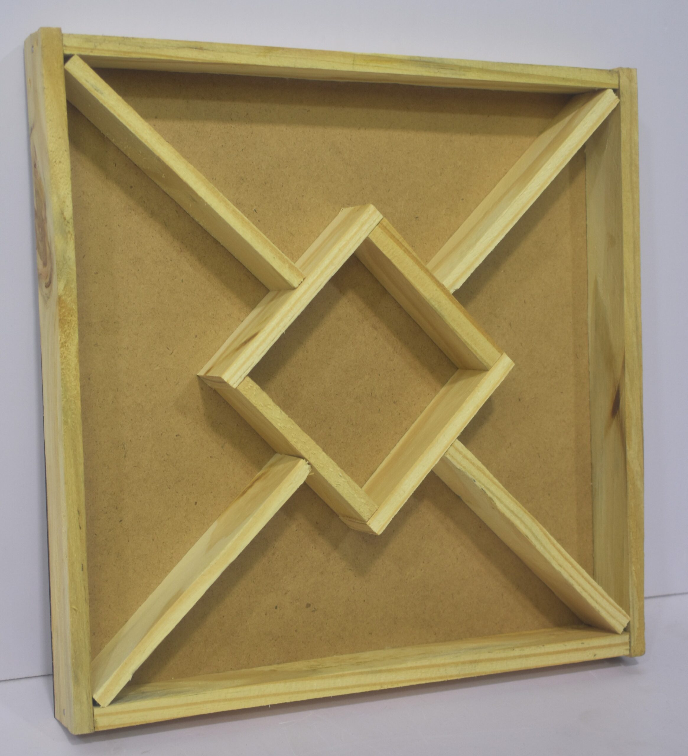 Modern Wooden Wall Shelf | Stylish Geometric Home Decor Organizer - Image 2
