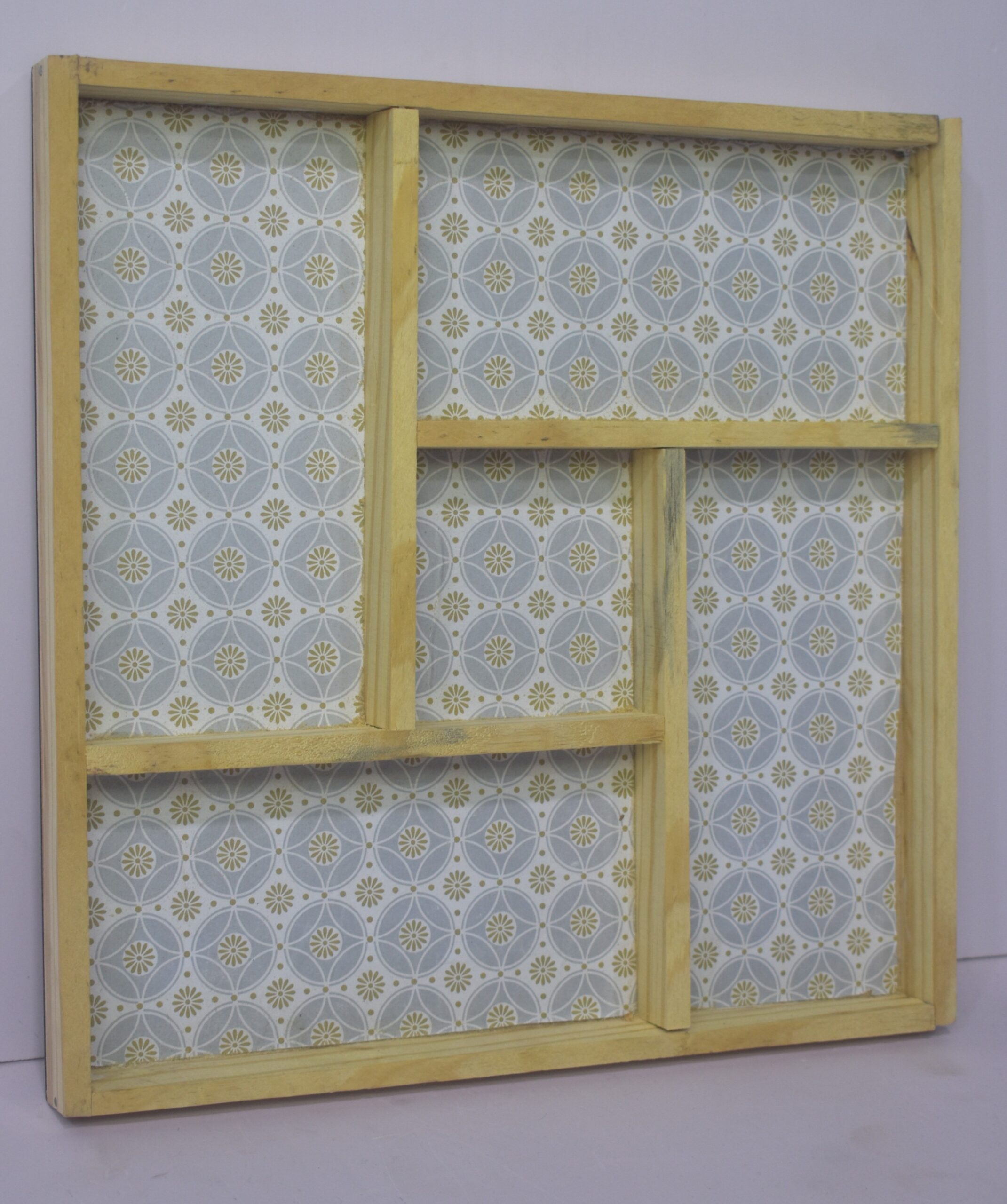 Designer Multi-Compartment Wooden Wall Shelf | Elegant Display Rack for Home Décor - Image 3