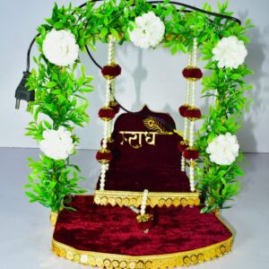 Elegant Radha Krishna Jhula – Handcrafted Decorative Swing for Janmashtami & Home Temple