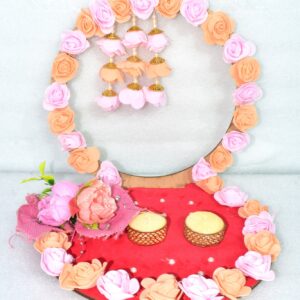 Elegant Floral Ring Ceremony Platter – Handmade with Love & Grace