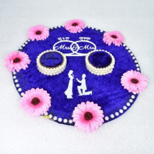 Elegant Blue Ring Ceremony Platter – A Perfect Start to Your Forever