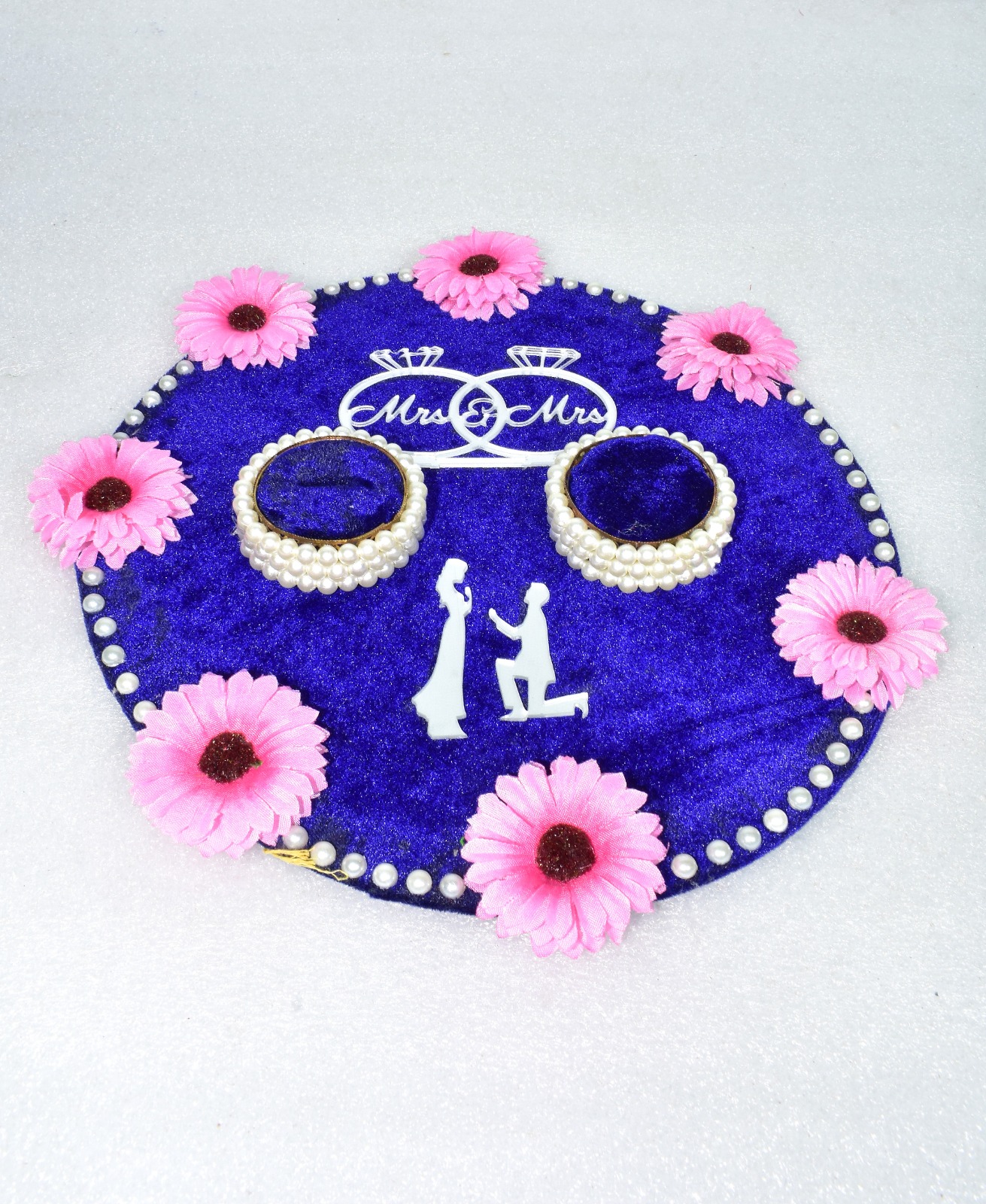 Elegant Blue Ring Ceremony Platter – A Perfect Start to Your Forever
