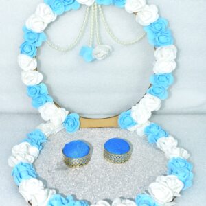 Elegant Blue & White Ring Ceremony Platter – A Touch of Royal Elegance