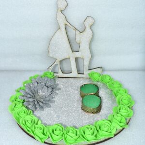 Emerald Green Proposal Ring Platter – A Royal Touch for Your Forever Moment