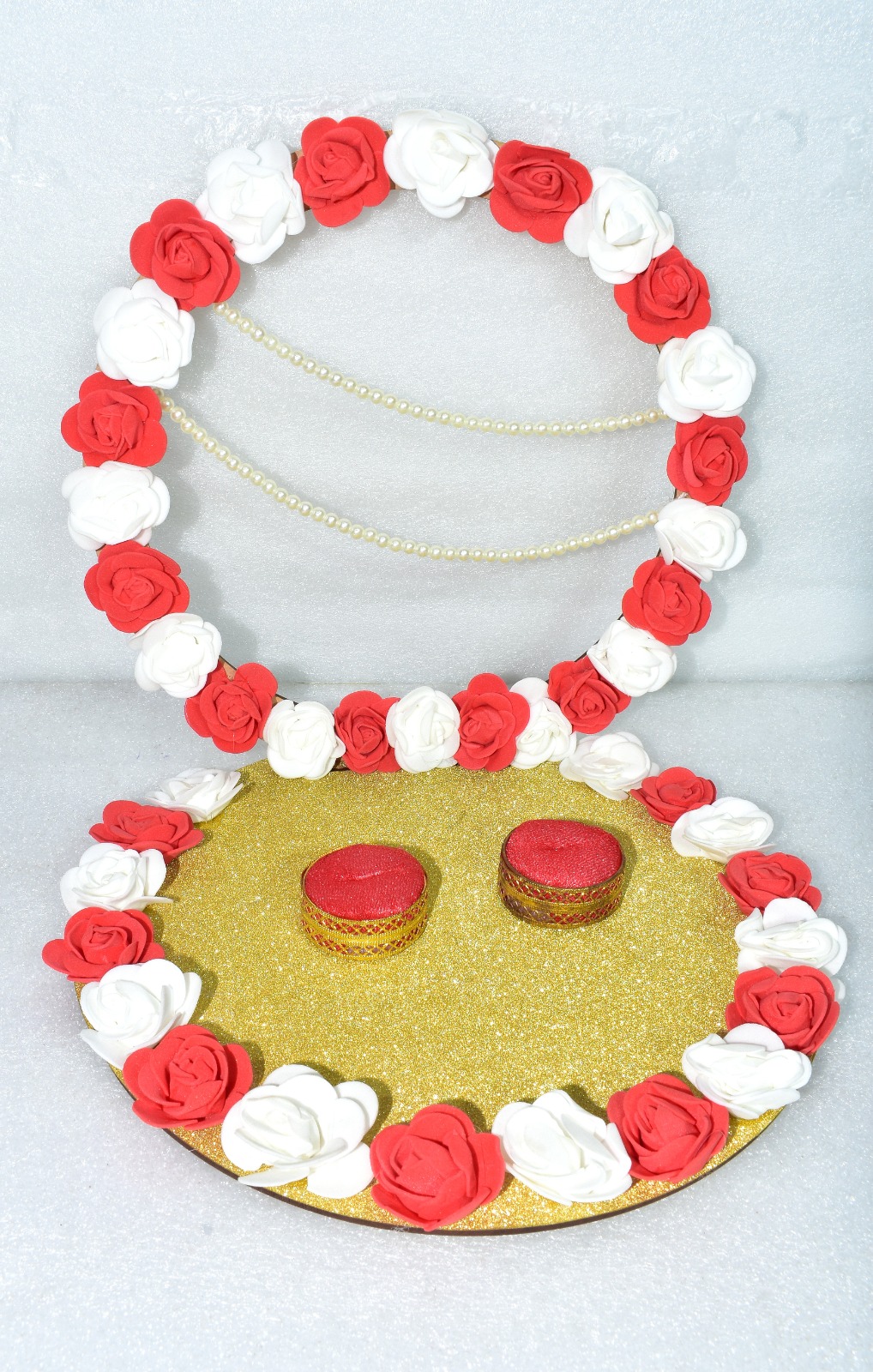 Royal Red & White Ring Ceremony Stand – Make Every Moment Picture Perfect