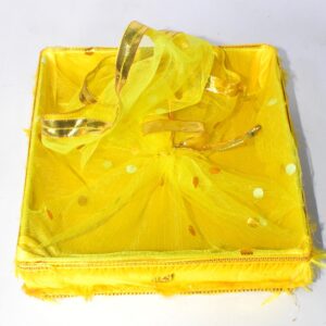 Bright Yellow Potli Gift Box – Elegant Packaging for Every Special Occasion