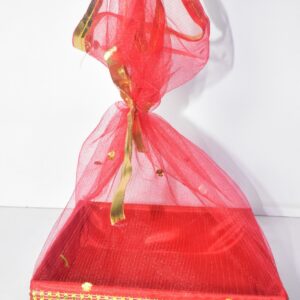 Elegant Wedding Shagun Basket with Net Cover – Perfect for Gifts & Hampers