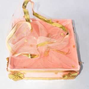 Elegant Pink Decorative Gift Basket | Handmade Wedding & Return Gift Tray