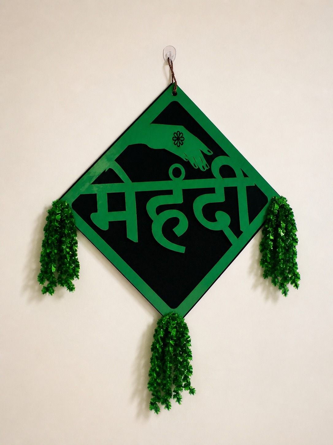 Stylish "Mehndi" Hanging Décor | Handmade Mehndi Ceremony Wall Decoration Pair