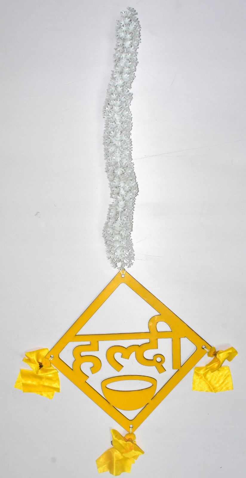 Elegant Haldi Hanging Décor | Handmade Wedding Ceremony Wall Decoration Pair