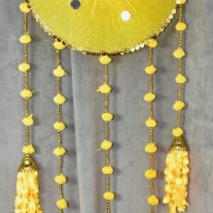 Radiate Festive Charm with This Elegant Yellow Handmade Wall Hanging!