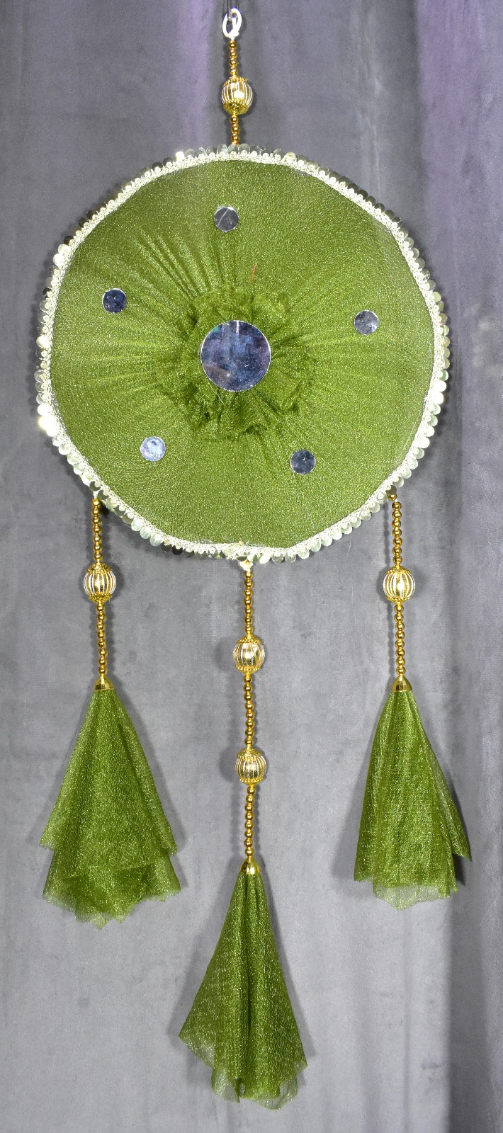 Elegant Green Handmade Wall Hanging – Perfect for Every Festive Occasion!