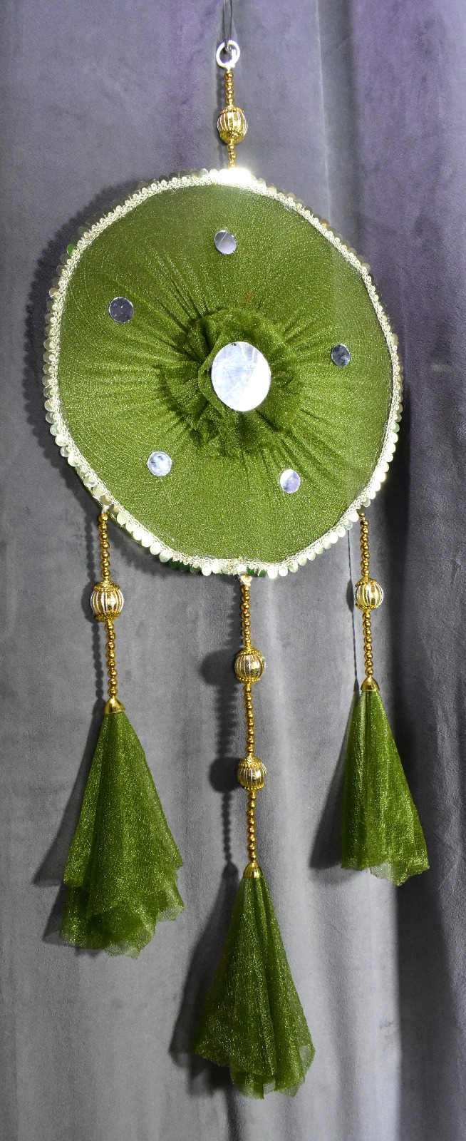 Elegant Green Handmade Wall Hanging – Perfect for Every Festive Occasion! - Image 2