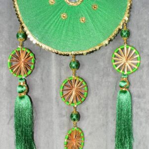 Elegant Green Handmade Wall Hanging – A Perfect Blend of Tradition & Style!