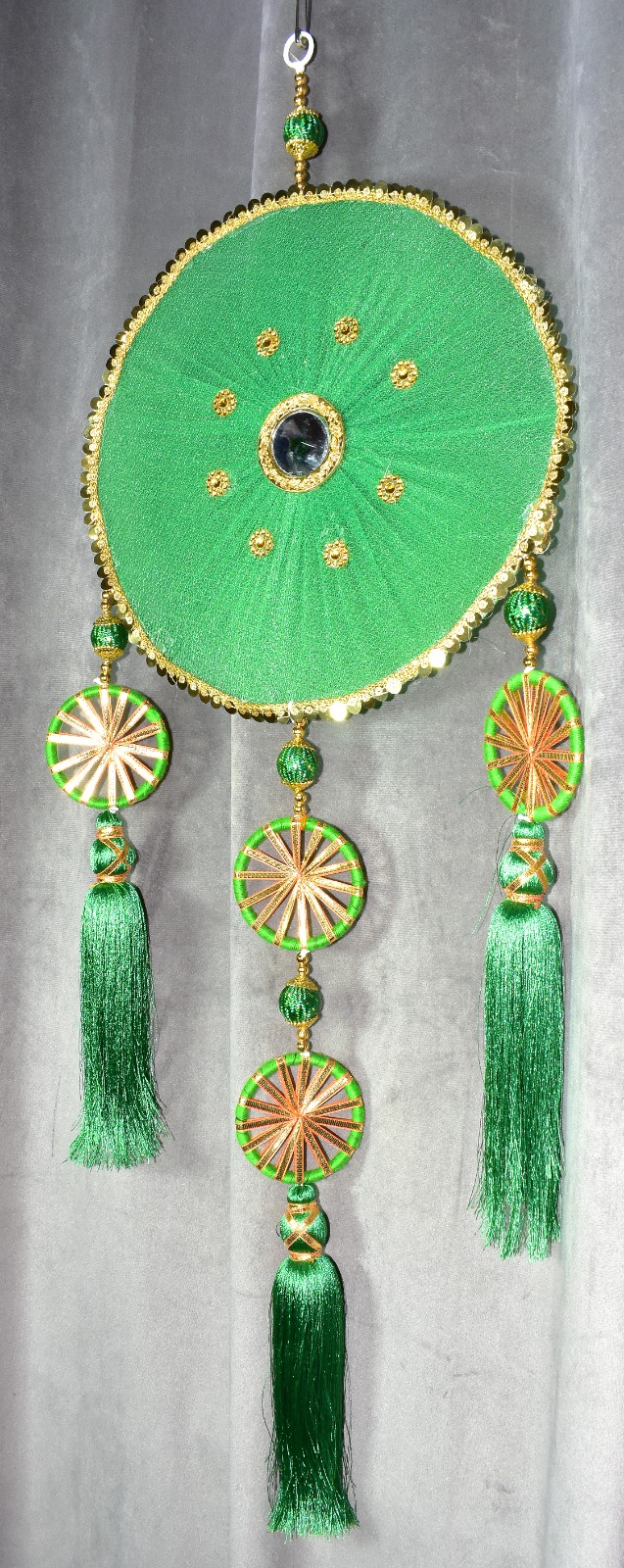 Elegant Green Handmade Wall Hanging – A Perfect Blend of Tradition & Style! - Image 2