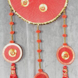 Luxury Red Handmade Wall Hanging – Add Royal Elegance to Your Festive Décor!