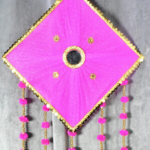 Elegant Pink Diamond Wall Hanging – Add a Royal Touch to Your Festive Décor!