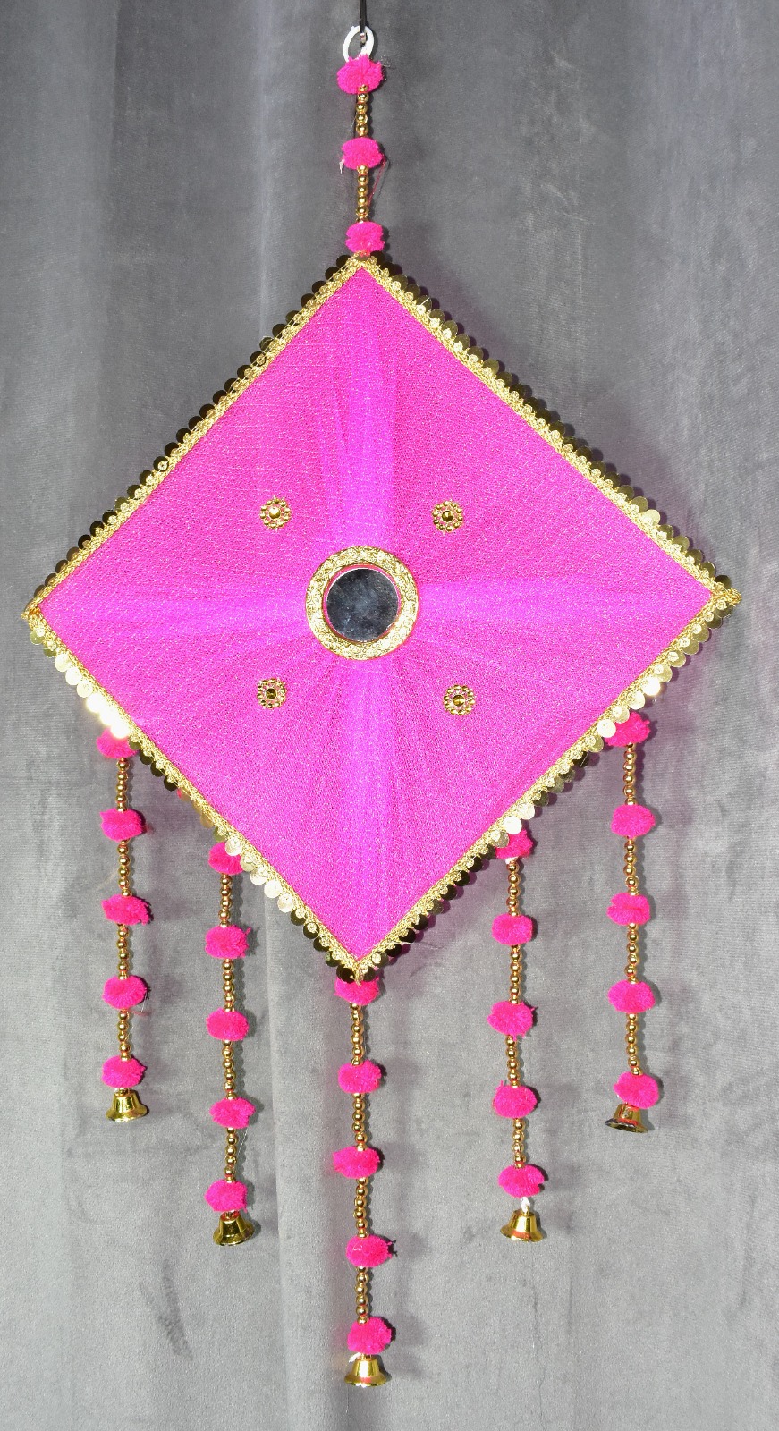 Elegant Pink Diamond Wall Hanging – Add a Royal Touch to Your Festive Décor! - Image 3
