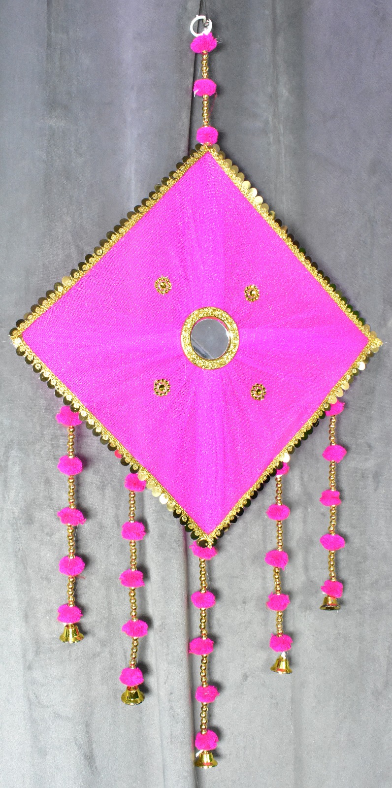 Elegant Pink Diamond Wall Hanging – Add a Royal Touch to Your Festive Décor! - Image 2