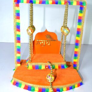 Premium Handmade Laddu Gopal Jhula | Colorful Decorative Krishna Swing for Janmashtami & Home Temple