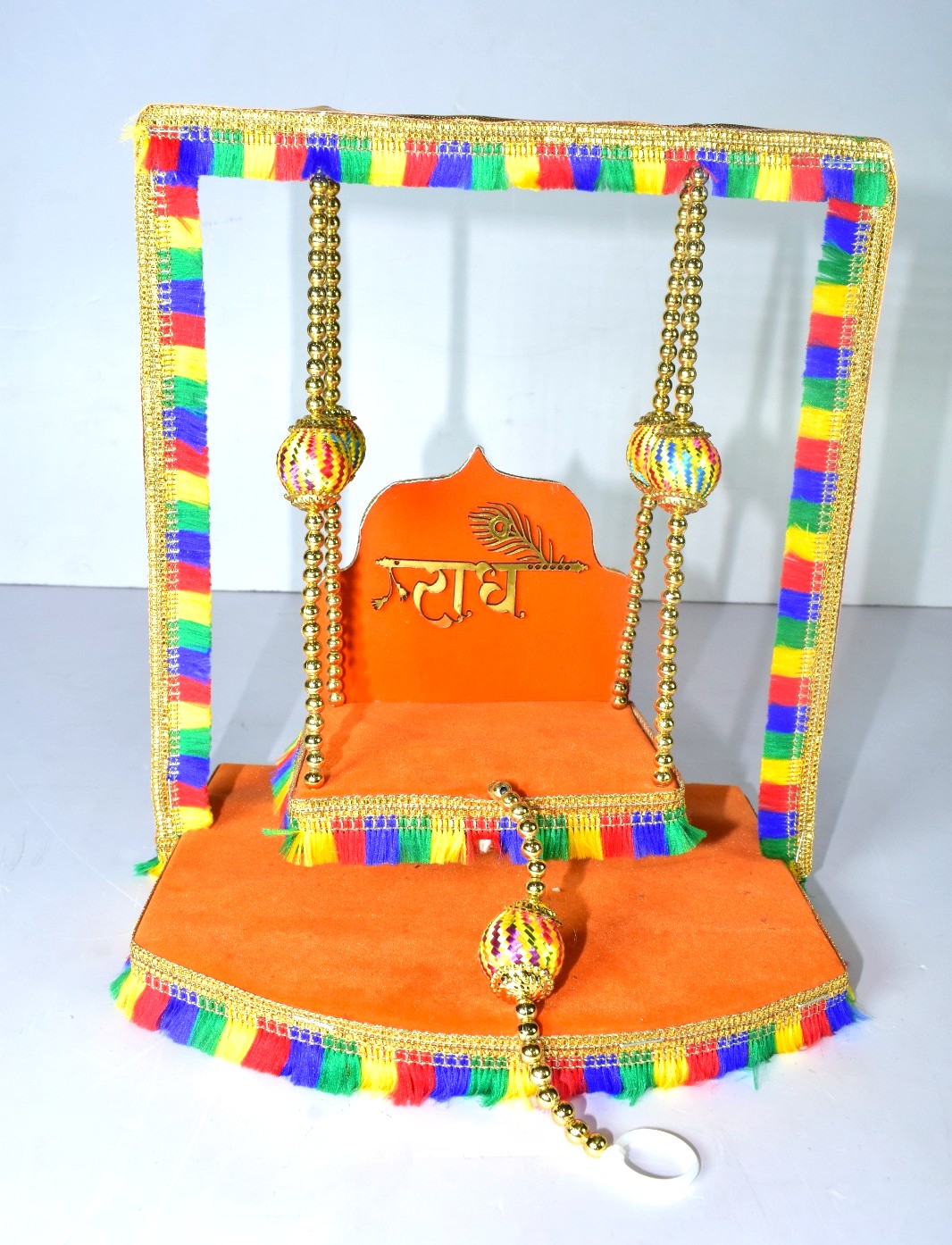 Premium Handmade Laddu Gopal Jhula | Colorful Decorative Krishna Swing for Janmashtami & Home Temple
