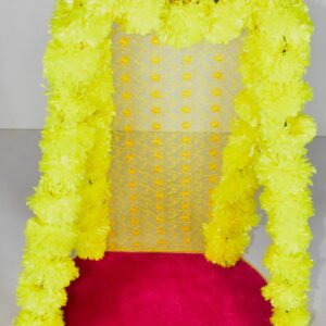 Elegant Ganpati Bappa Pooja Chowki – Traditional Floral Decoration !! Lord Ganesha is not included
