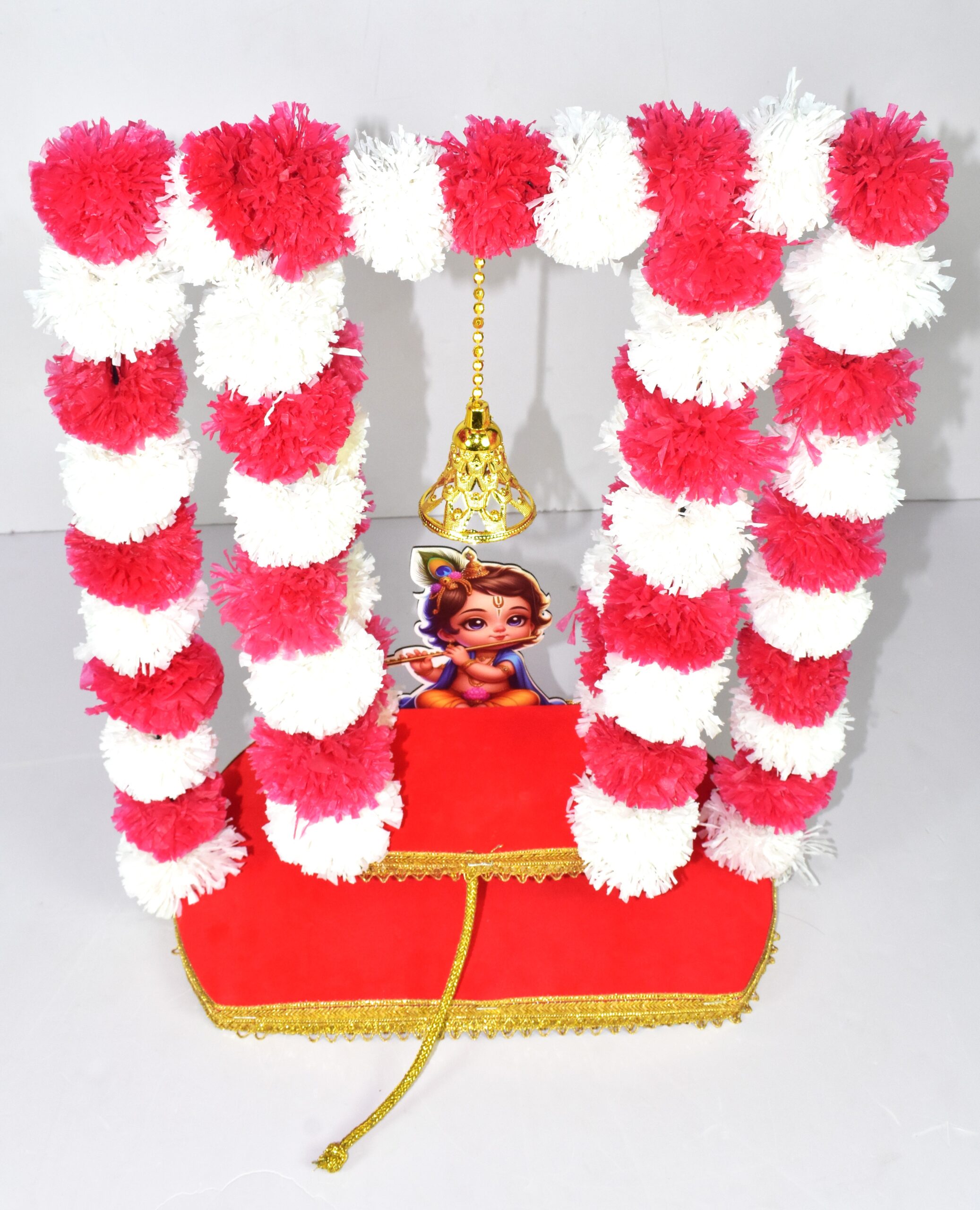 Beautiful Handmade Laddu Gopal Jhula – Perfect for Janmashtami & Home Décor - Image 3