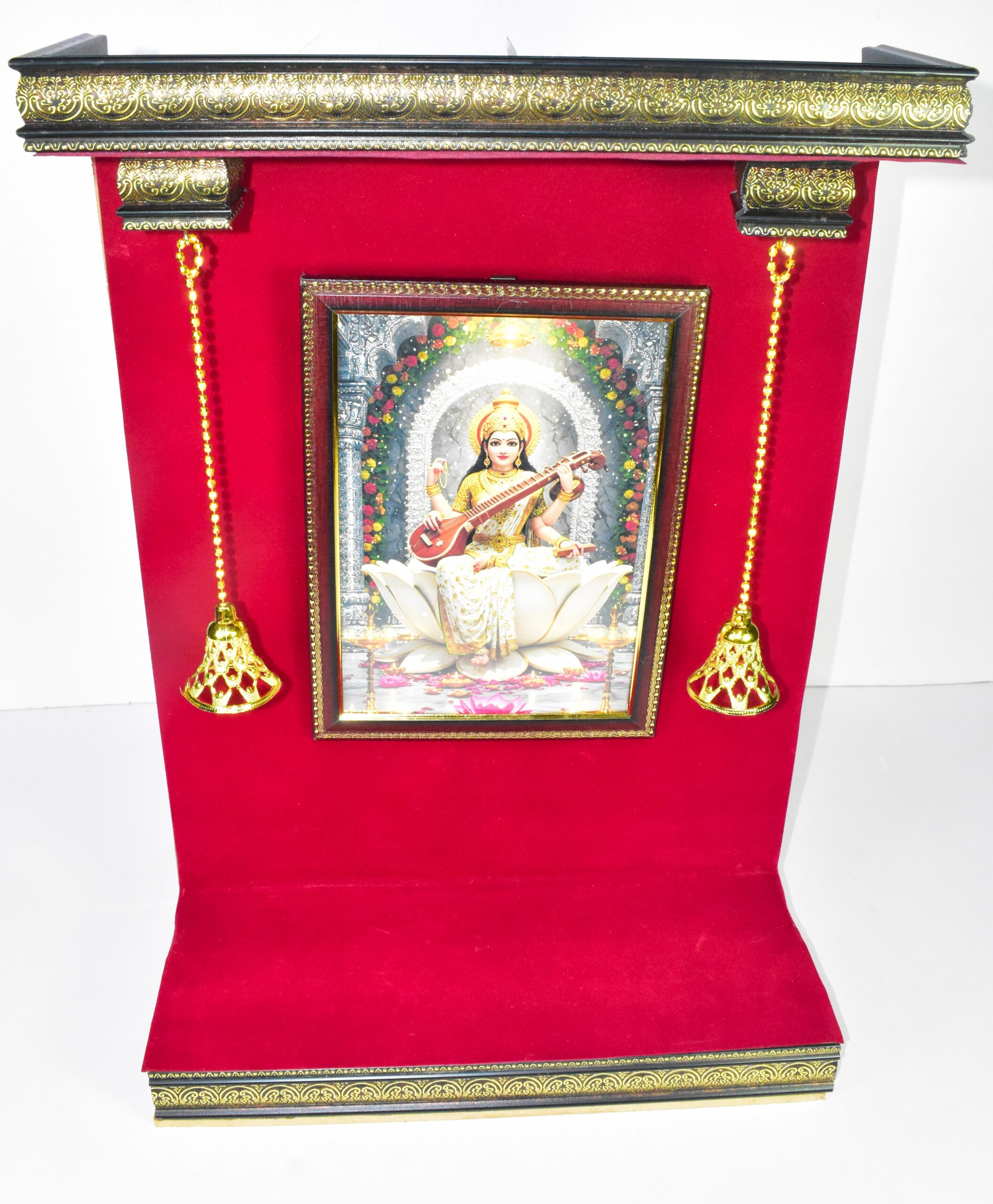 Divine Grace & Artistic Beauty – Elegant Maa Saraswati Mandir Aasan - Image 2