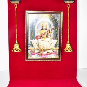 Divine Grace & Artistic Beauty – Elegant Maa Saraswati Mandir Aasan