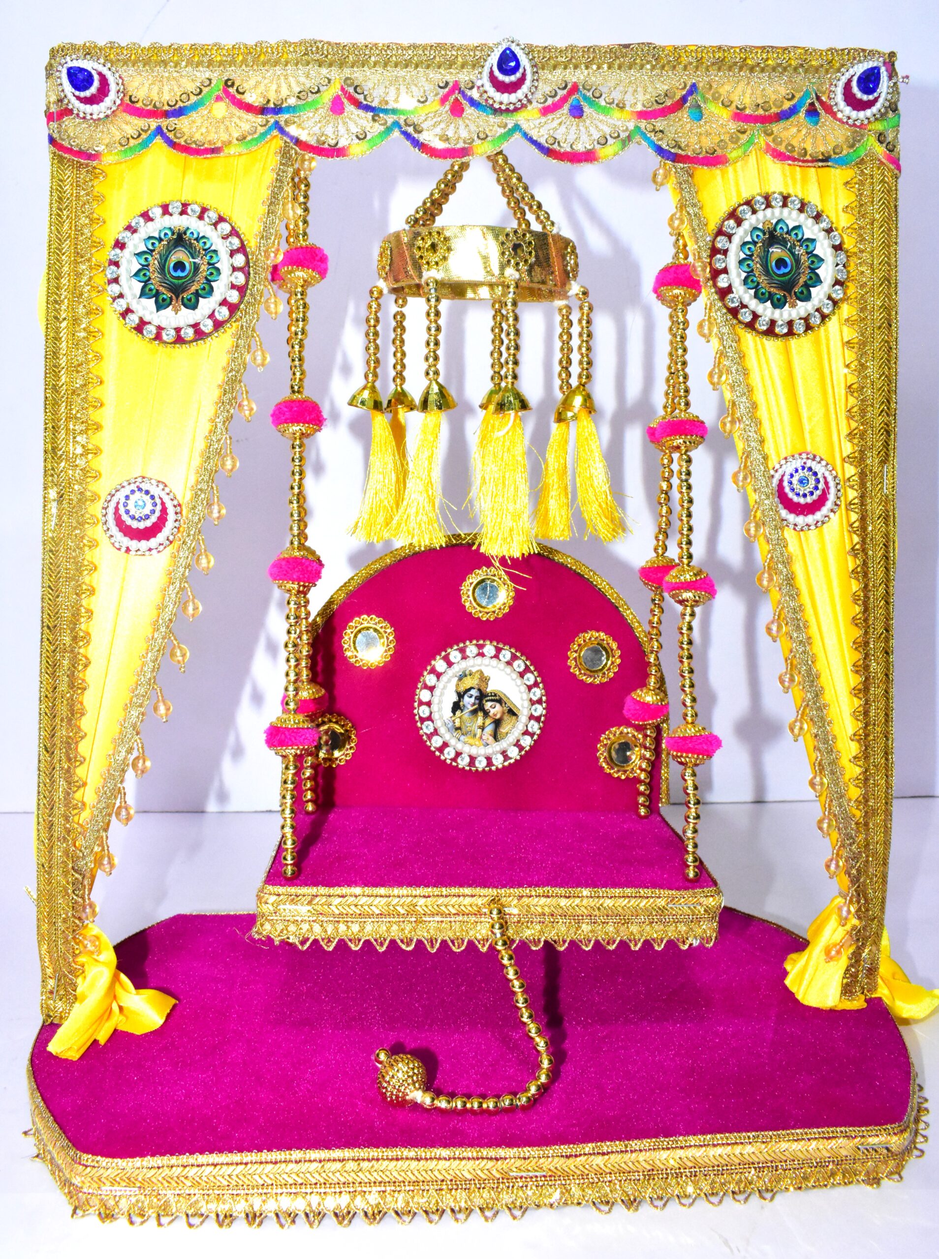 Premium Radha Krishna Jhula – Beautiful Handmade Swing for Laddu Gopal